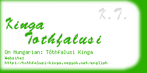 kinga tothfalusi business card